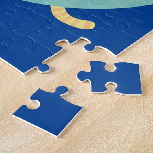 watermeloen kat puzzel legpuzzel (Zijkant)