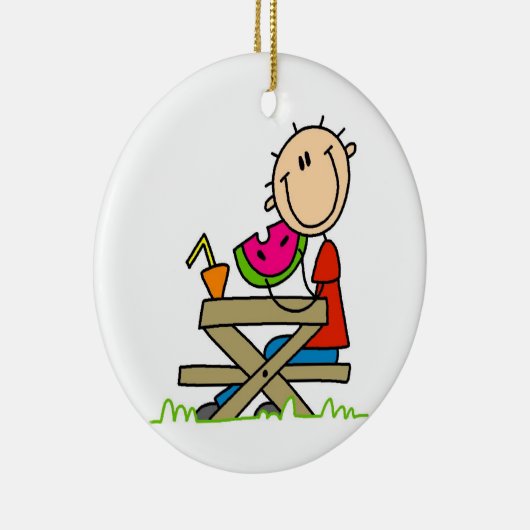 Watermeloen Keramisch Ornament (Rechts)