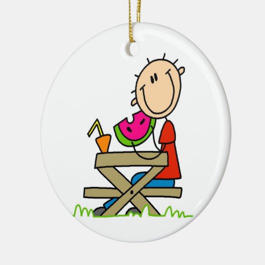 Watermeloen Keramisch Ornament (Links)