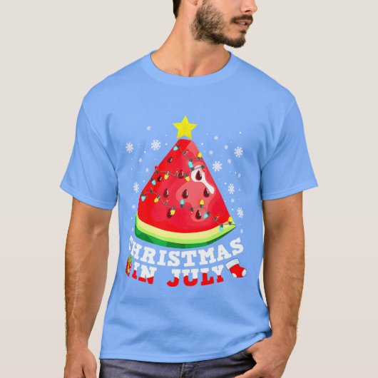 Watermeloen Kerst Kerst In juli jongen T-shirt (Voorkant)