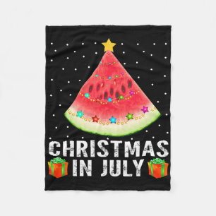 Watermeloen Kerstboom Fleece Deken
