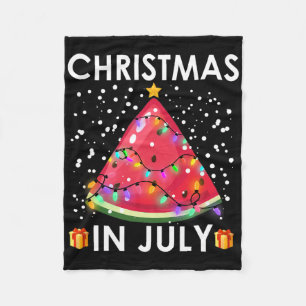 Watermeloen Kerstboom Kerst in Juli Jongens G Fleece Deken