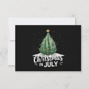Watermeloen Kerstboom Kerst in Juli Zomer Bedankkaart