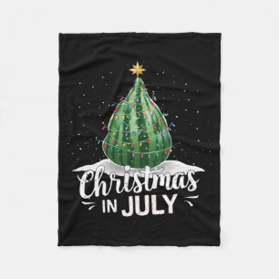 Watermeloen Kerstboom Kerst in Juli Zomer Fleece Deken