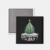 Watermeloen Kerstboom Kerst in Juli Zomer Magneet (Voorkant / Achterkant)