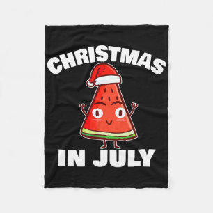 Watermeloen Kerstmis In Juli Kerstboom Zomer Fleece Deken