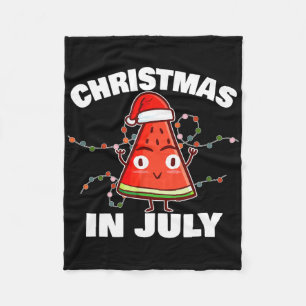 Watermeloen Kerstmis In Juli Kerstboom Zomer Fleece Deken