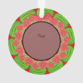 watermeloen kerstvakantie Aangepaste foto Ornament (achterkant)