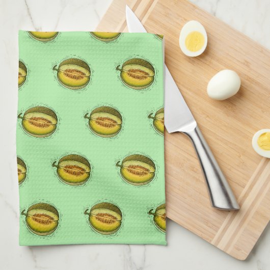 Watermeloen keukenhanddoek (Quarter Fold)