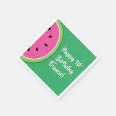 Watermeloen Kind Birthday Cute Summer Servet (Hoek)