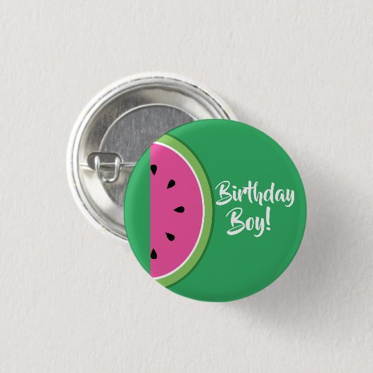 Watermeloen Kind Birthday Ronde Button 3,2 Cm (Voorkant /achterkant)