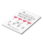 Watermeloen Kinder Dank u Blocnote (Linkerzijde)