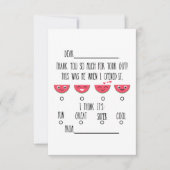 Watermeloen Kinderen Dank u Notecards Bedankkaart (Voorkant)