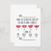 Watermeloen Kinderen Dank u Notecards Bedankkaart (Voorkant / Achterkant)