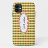 Watermeloen Klassieke ovaal 'Naam' horizontaal Case-Mate iPhone Case (Achterkant)