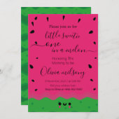 watermeloen kleine schatje aquarel one in a melo kaart (Voorkant / Achterkant)