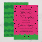 watermeloen kleine schatje aquarel uniek exemplaar kaart (Voorkant / Achterkant)