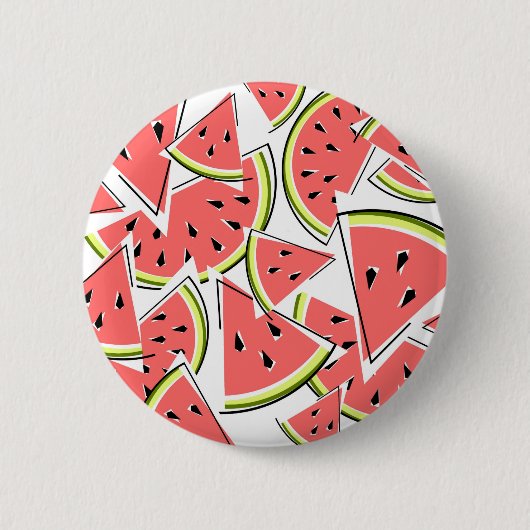Watermeloen knop ronde button 5,7 cm (Voorkant)
