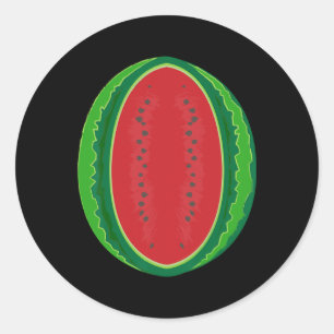 Watermeloen Kostuum Halloween Meloen Fruit Voor Vo Ronde Sticker