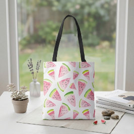 Watermeloen leuke kleurrijke kruidenier canvas tas