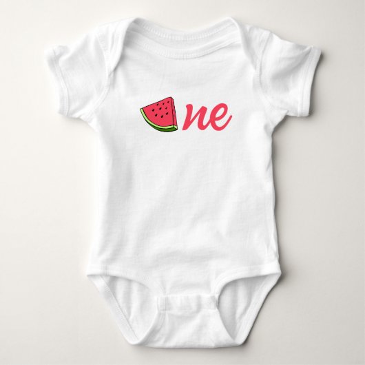 Watermeloen Lief Zo Mooi 1e Verjaardag Baby Romper (Voorkant)