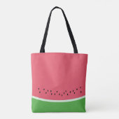 Watermeloen Liefde Gepersonaliseerde Roze en Groen Tote Bag (Achterkant)
