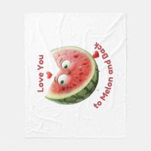Watermeloen Liefde: Zoet & Sappig Hart Fleece Deken
