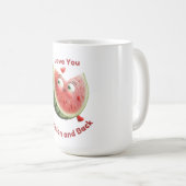 Watermeloen Liefde: Zoet & Sappig Hart Koffiemok (Voorkant rechts)