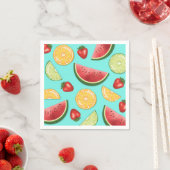 Watermeloen Limoen Aardbeienfruit Zomer Patroon Servet (Insitu)