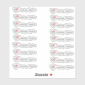 Watermeloen Lip Gloss Verpakkings Bedrijfsnaam Sticker (Vel)