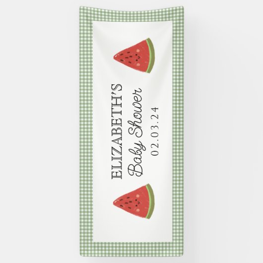 Watermeloen Little Sweet Melon Baby shower Spandoek (Verticaal)