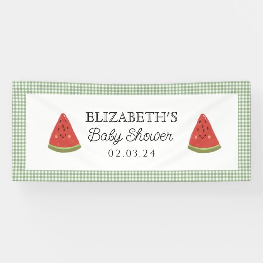 Watermeloen Little Sweet Melon Baby shower Spandoek (Horizontaal)