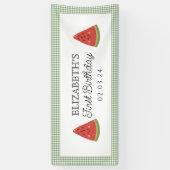 Watermeloen Little Sweet Melon Verjaardag Spandoek (Verticaal)