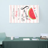 Watermeloen Little Sweetie Baby shower Welkom Spandoek (Beurs)