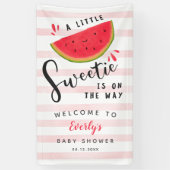 Watermeloen Little Sweetie Baby shower Welkom Spandoek (Verticaal)