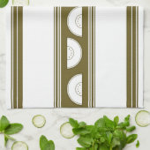 Watermeloen Luxe Jacquard Strepen Theedoek (Gevouwen)