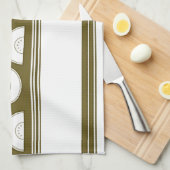 Watermeloen Luxe Jacquard Strepen Theedoek (Quarter Fold)