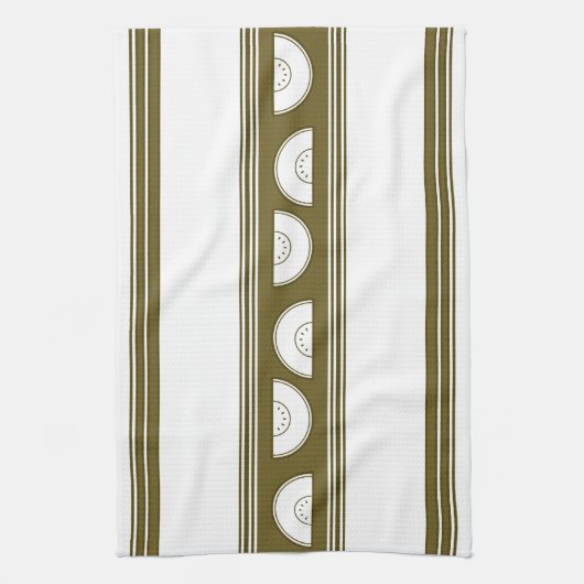 Watermeloen Luxe Jacquard Strepen Theedoek (Verticaal)