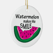 Watermeloen maakt me een glimlach-Ornament Keramisch Ornament (Rechts)