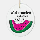 Watermeloen maakt me een glimlach-Ornament Keramisch Ornament (Links)