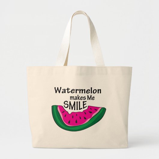 Watermeloen maakt me glimlachen Canvas tas (Voorkant)