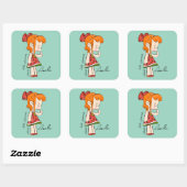 Watermeloen meisje Sticker (Vel)