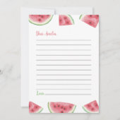 Watermeloen Meisje Tijd Capsule Nota Kaart (Voorkant)