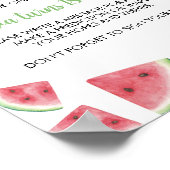 Watermeloen Meisje Verjaardag Tijd Capsule Teken Poster (Hoek)