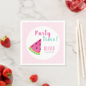 Watermeloen meisjes verjaardag servet (Insitu)