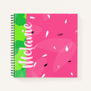 Watermeloen Meloen Zaden Roze Groen Gepersonalisee Notitieboek