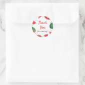 Watermeloen Meloen Zomerfeest Bedankt Cadeau Favor Ronde Sticker (Tas)