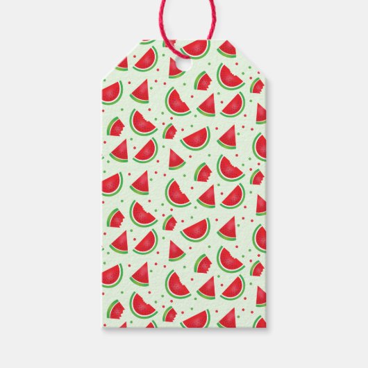 Watermeloen Melon Fruit Summer Light Green Cadeaulabel (Voorkant)