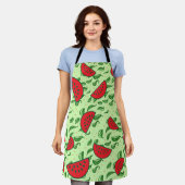 watermeloen met fruitig blad schort (Gedragen)