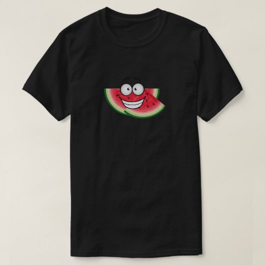 Watermeloen met grappig gezicht t-shirt (Design voorkant)